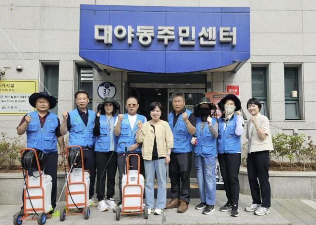 지난 6월 9일부터 본격적인 방역 활동에 나선 대야동 마을방역단