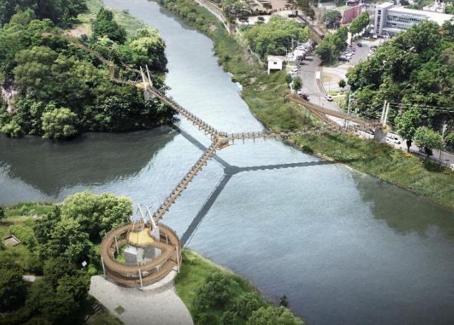 Y자형 출렁다리 조감도