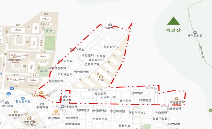 2025년 제5차 주택재개발 후보지 선정구역(금천구 시흥4동 1 일대)