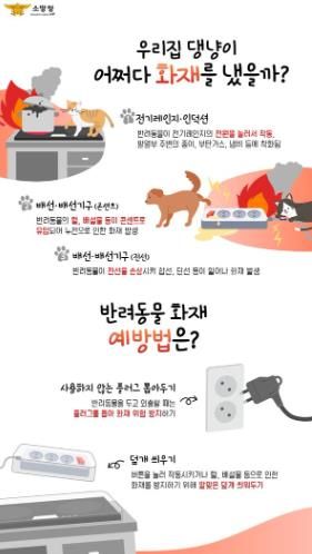 천안서북소방서, 반려동물로 인한 주택 화재 예방 수칙 당부