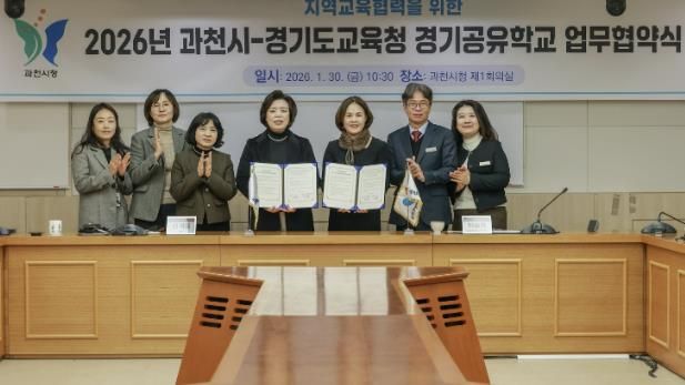 과천시, 안양과천교육지원청과 2026년 지역교육협력 업무협약 체결