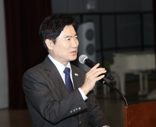 1일 순천만생태문화교육원에서 학교 관리자를 대상으로 한 ‘전남·광주 교육행정통합 특별법’ 설명회가 진행되고 있다.